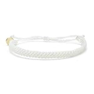 Pura Vida White Half Flat Woven Bracelet - Waterproof, Adjustable Band NWT